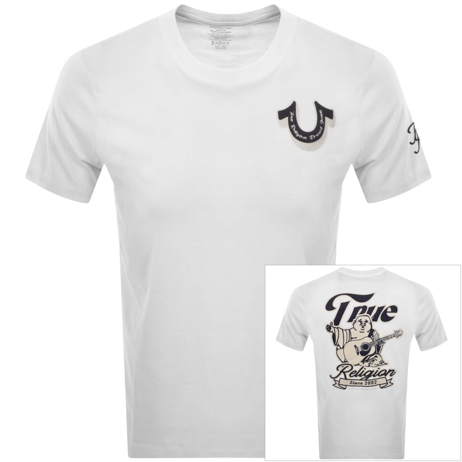 True Religion Super Logo T Shirt White | Mainline Menswear us